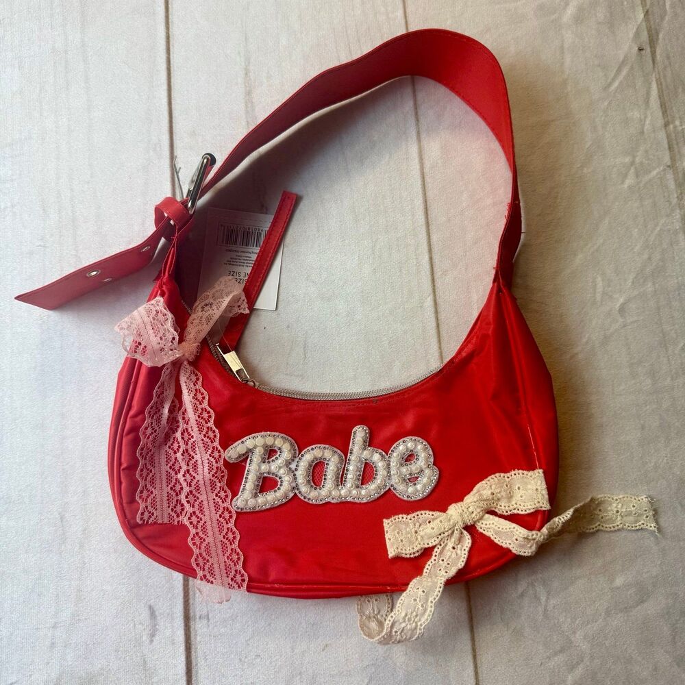 Babe Red Bow Tie Lolita Handbag
